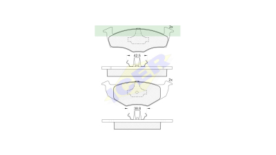 Set placute frana Icer 181119, parte montare : Punte Fata