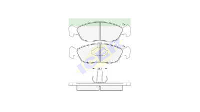 Set placute frana Icer 181121, parte montare : Punte Fata