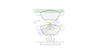 Set placute frana Icer 181125, parte montare : Punte Fata