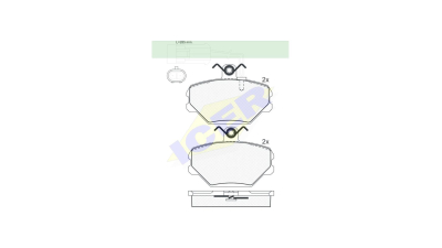 Set placute frana Icer 181127, parte montare : Punte Fata