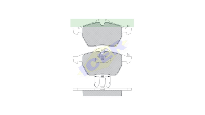 Set placute frana Icer 181128, parte montare : Punte Fata