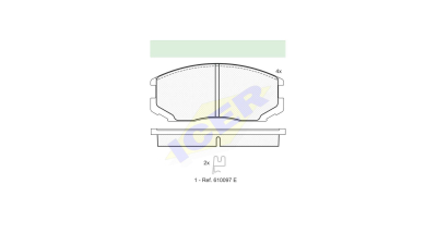 Set placute frana Icer 181129, parte montare : Punte Fata