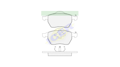 Set placute frana Icer 181139, parte montare : Punte Fata