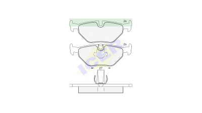 Set placute frana Icer 181141, parte montare : Punte Spate