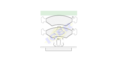 Set placute frana Icer 181142, parte montare : Punte Fata