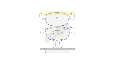 Set placute frana Icer 181151, parte montare : Punte Fata