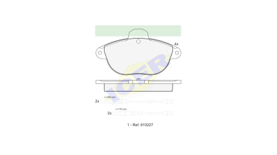 Set placute frana Icer 181154, parte montare : Punte Fata