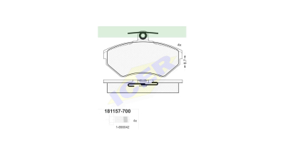 Set placute frana punte fata Audi A4 (B5), 11.1994-09.2001, VW Passat (B5) 1995-12.2001; marca Icer 181157700