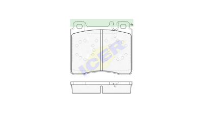 Set placute frana Icer 181158, parte montare : Punte Fata