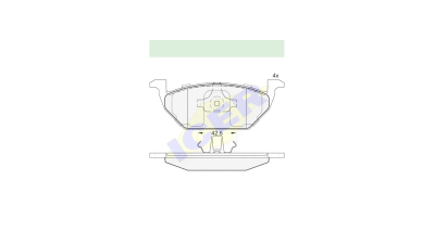 Set placute frana Icer 181184, parte montare : Punte Fata