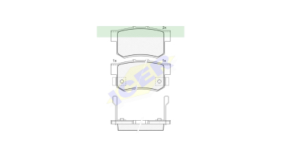 Set placute frana Icer 181187, parte montare : Punte Spate