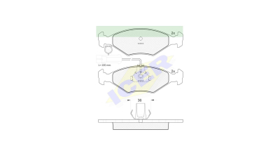 Set placute frana Icer 181226, parte montare : Punte Fata