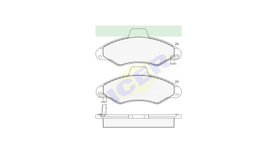 Set placute frana Icer 181229, parte montare : Punte Fata