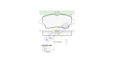 Set placute frana Icer 181233701, parte montare : Punte Fata