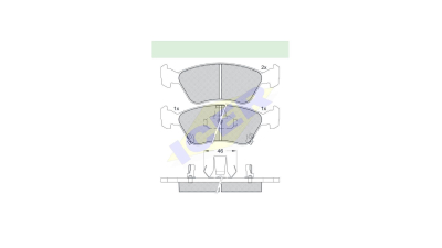 Set placute frana Icer 181235, parte montare : Punte Fata
