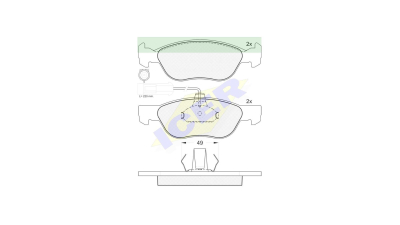 Set placute frana Icer 181243, parte montare : Punte Fata