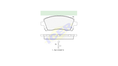 Set placute frana Icer 181247, parte montare : Punte Fata