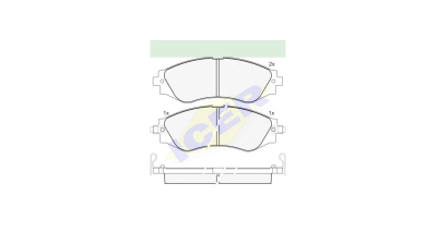 Set placute frana Icer 181260, parte montare : Punte Fata