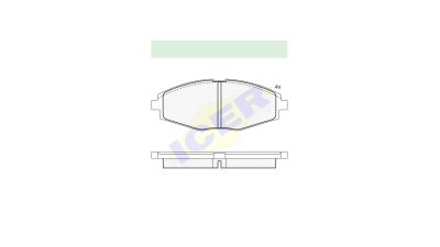Set placute frana Icer 181262, parte montare : Punte Fata