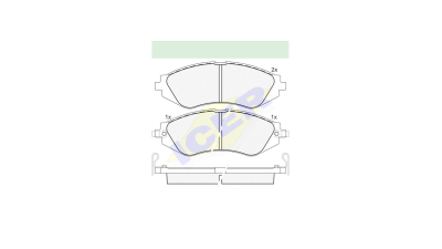 Set placute frana Icer 181263, parte montare : Punte Fata
