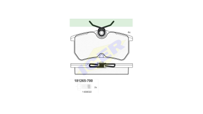 Set placute frana Icer 181265700, parte montare : Punte Spate