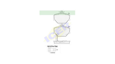 Set placute frana Icer 181274704, parte montare : Punte Fata