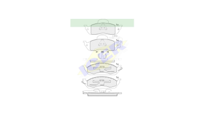 Set placute frana Icer 181276, parte montare : Punte Fata