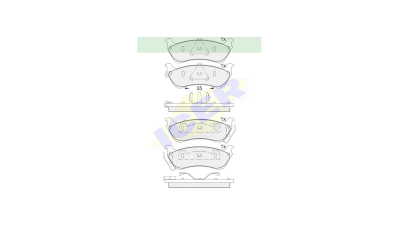 Set placute frana Icer 181277, parte montare : Punte Spate