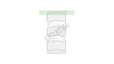 Set placute frana Icer 181279, parte montare : Punte Fata