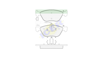 Set placute frana Icer 181283, parte montare : Punte Fata