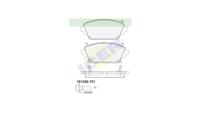 Set placute frana Icer 181286701, parte montare : Punte Fata