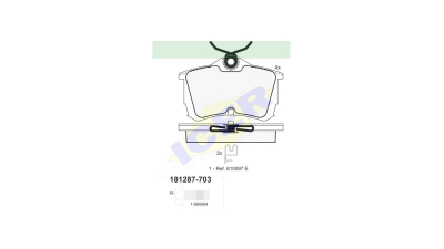 Set placute frana Icer 181287703, parte montare : Punte Spate