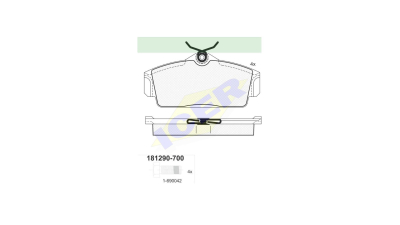 Set placute frana Icer 181290700, parte montare : Punte Fata