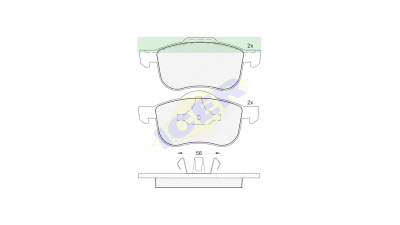 Set placute frana Icer 181297, parte montare : Punte Fata