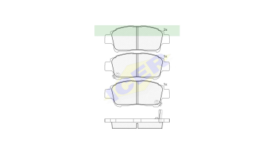 Set placute frana Icer 181304, parte montare : Punte Fata