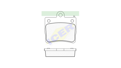 Set placute frana Icer 181310, parte montare : Punte Spate