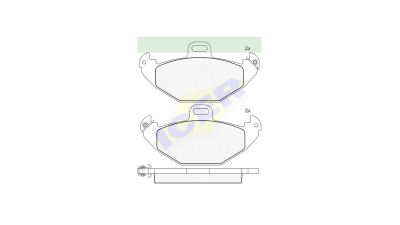 Set placute frana Icer 181314, parte montare : Punte Spate