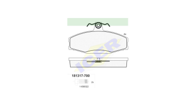 Set placute frana Icer 181317700, parte montare : Punte Fata