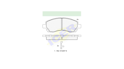 Set placute frana Icer 181318, parte montare : Punte Fata