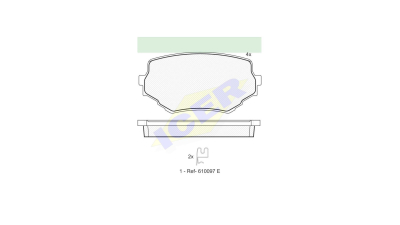 Set placute frana Icer 181319, parte montare : Punte Fata