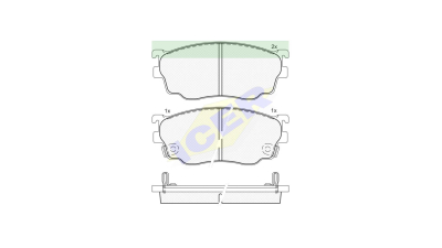 Set placute frana Icer 181334, parte montare : Punte Fata