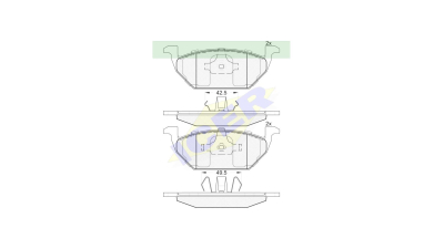 Set placute frana Icer 181338, parte montare : Punte Fata