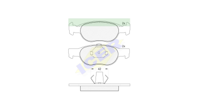 Set placute frana Icer 181348, parte montare : Punte Fata
