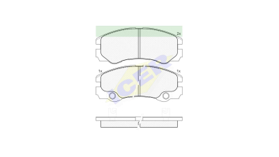 Set placute frana Icer 181354, parte montare : Punte Fata
