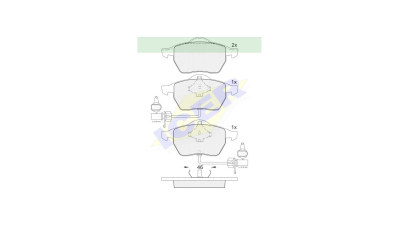 Set placute frana Icer 181362, parte montare : Punte Fata