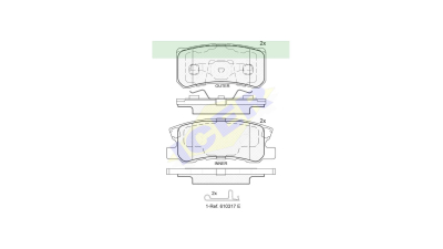Set placute frana Icer 181375202, parte montare : Punte Spate