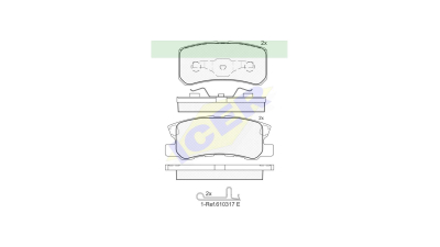 Set placute frana spate, Icer , Peugeot 4007; 4008; Mitsubishi ASX 2009-; Grandis, Lancer; Outlander 2007-2012; Pajero 1999-; Dodge Avenger 2008-, Citroen C4 Aircross 2010-; C-Crosser, Jeep Compass 2006-; Patriot ; Lancia Flavia, Chrysler Sebring