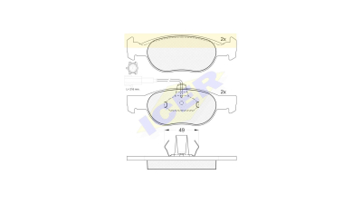 Set placute frana Icer 181376, parte montare : Punte Fata