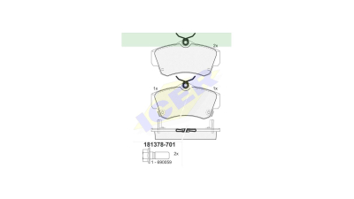Set placute frana Icer 181378701, parte montare : Punte Fata