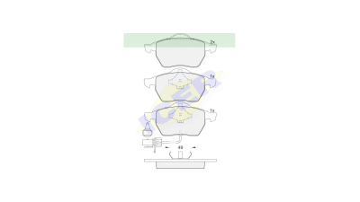 Set placute frana Icer 181384, parte montare : Punte Fata